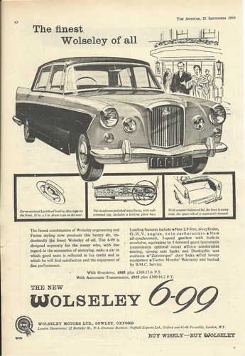 Wolseley original 1959 uk - wolseley,