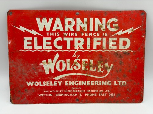 Vintage wolseley metal sign - vintage,