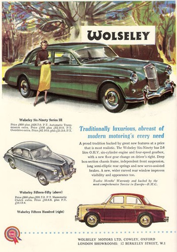 Ad85 vintage wolseley motors - wolseley,