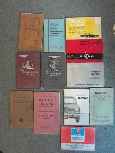 Original vintage car handbooks - original,