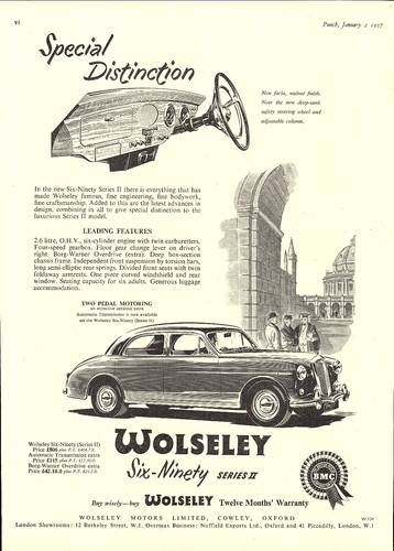 Original 1957 advert wolseley - original,