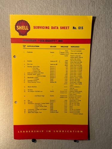 Vintage shell wolseley 80 - wolseley, 6/80
