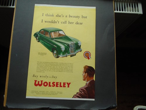 Vintage advert 1953 - vintage, wolseley