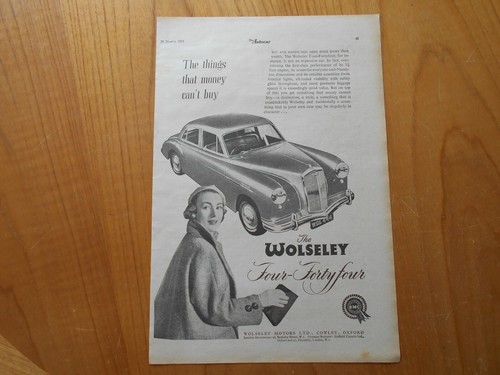 Vintage wolseley advert - vintage,