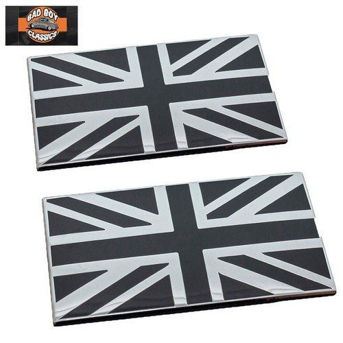 Union jack enamel badge black - jack,