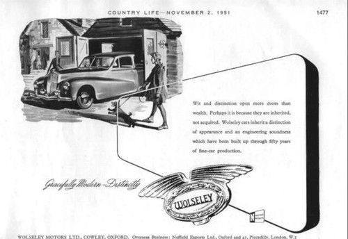Wolseley car vintage retro - vintage,