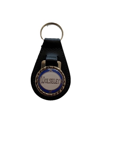 Black leather keyring fob for - leather, keyring/
